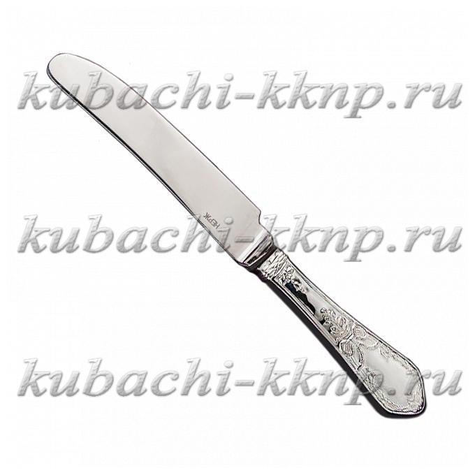 Десертный серебряный нож Роза, н014 фото 1