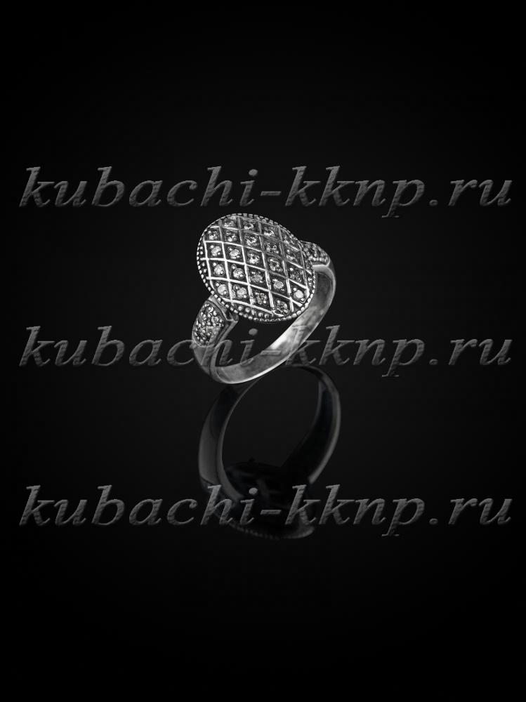 Серебряное кольцо кубачи с фианитами  Новое, к259 фото 1