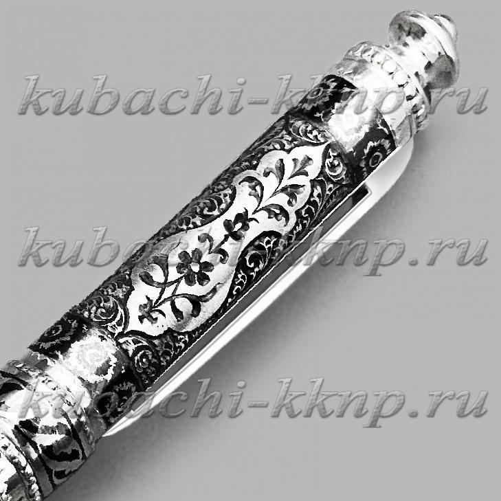 Шариковая серебряная ручка авторской работы Долина, РУЧ55 фото 3