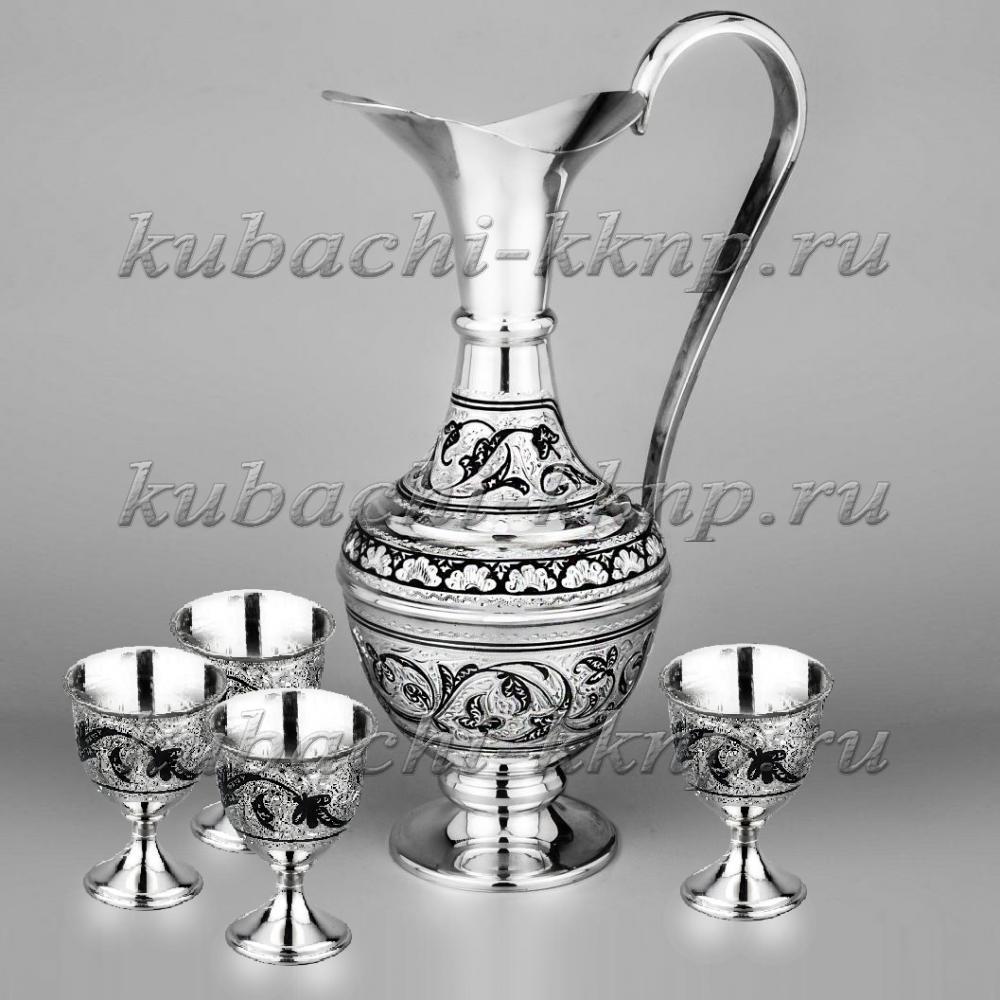Набор для виски или коньяка из серебра Четвертый не лишний, вс052 фото 2