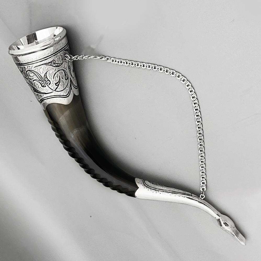 серебряный рог от кубачинских мастеров, РОГ033 фото 1