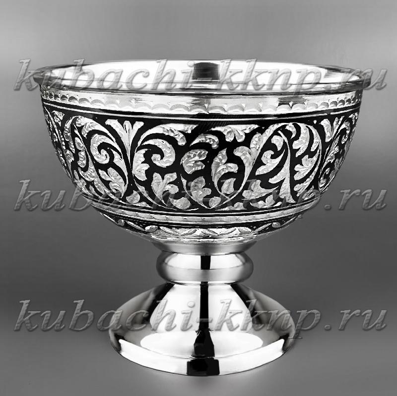 Серебряная конфетница Краса, КФ243 фото 2