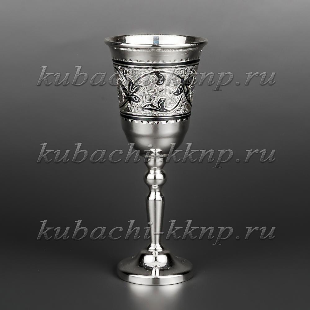 Серебряная рюмка Кубачи с красивым орнаментом, р00011 фото 1