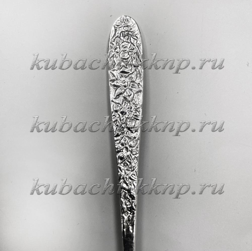 Серебряная ложка с цветочным оорнаментом, Л00083 фото 2