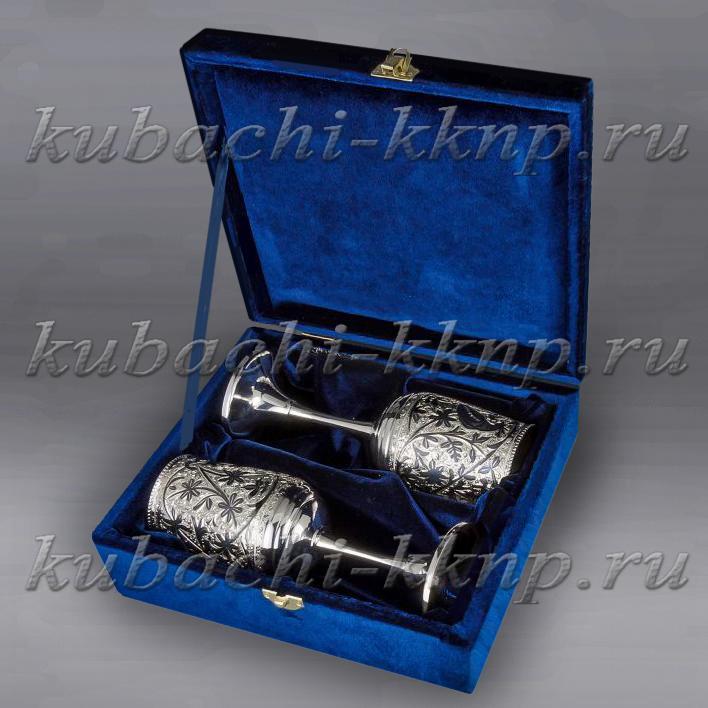 Набор из двух серебряных фужеров Эксклюзив, ф080-2 фото 2