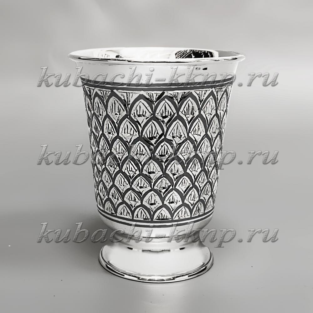 Серебряный стакан с оригинальным орнаментом (Ag 875), СТ114 фото 1