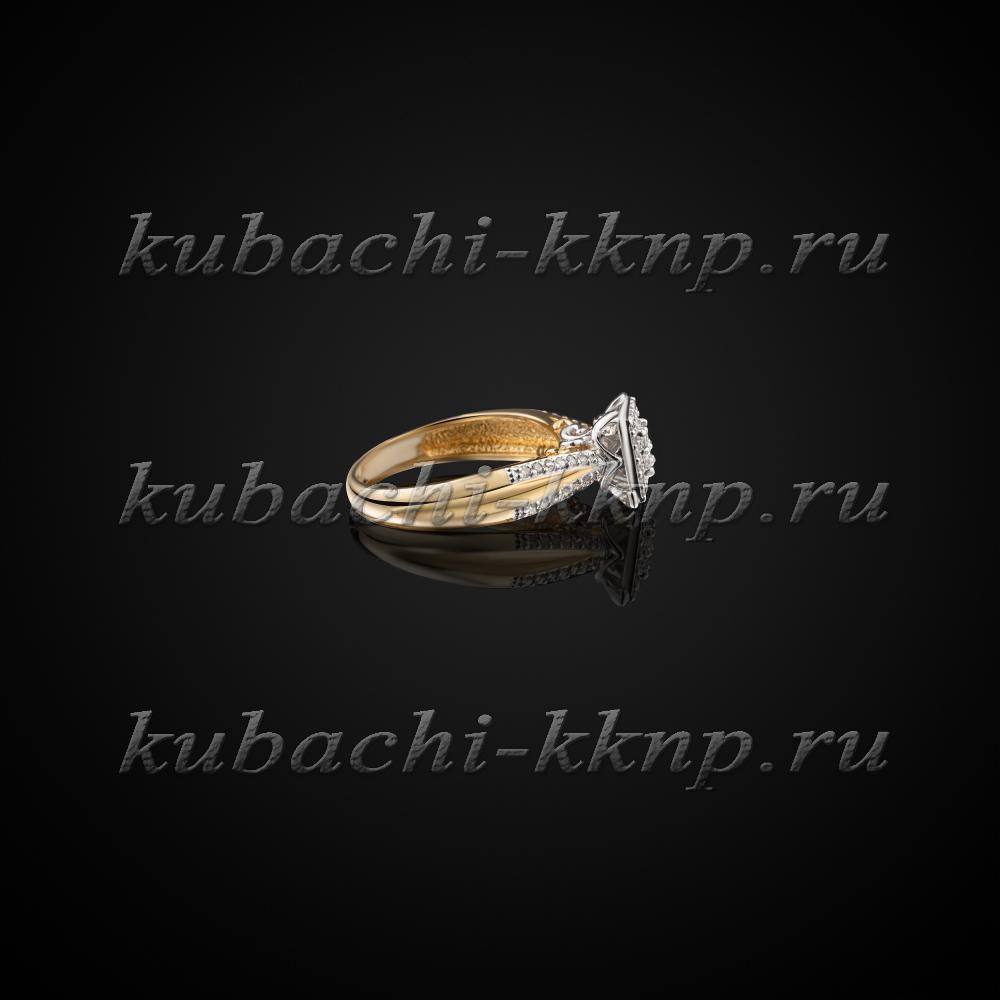 Золотое кольцо Плато с бриллиантами, АН560 фото 2