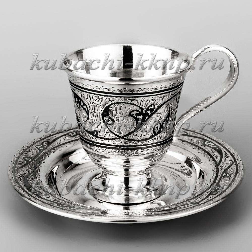 Серебряная чашка для кофе