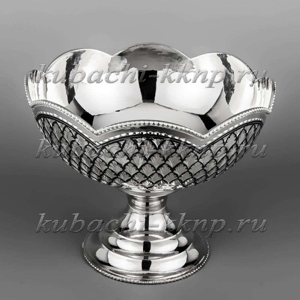 Серебряная конфетница оригинальной формы