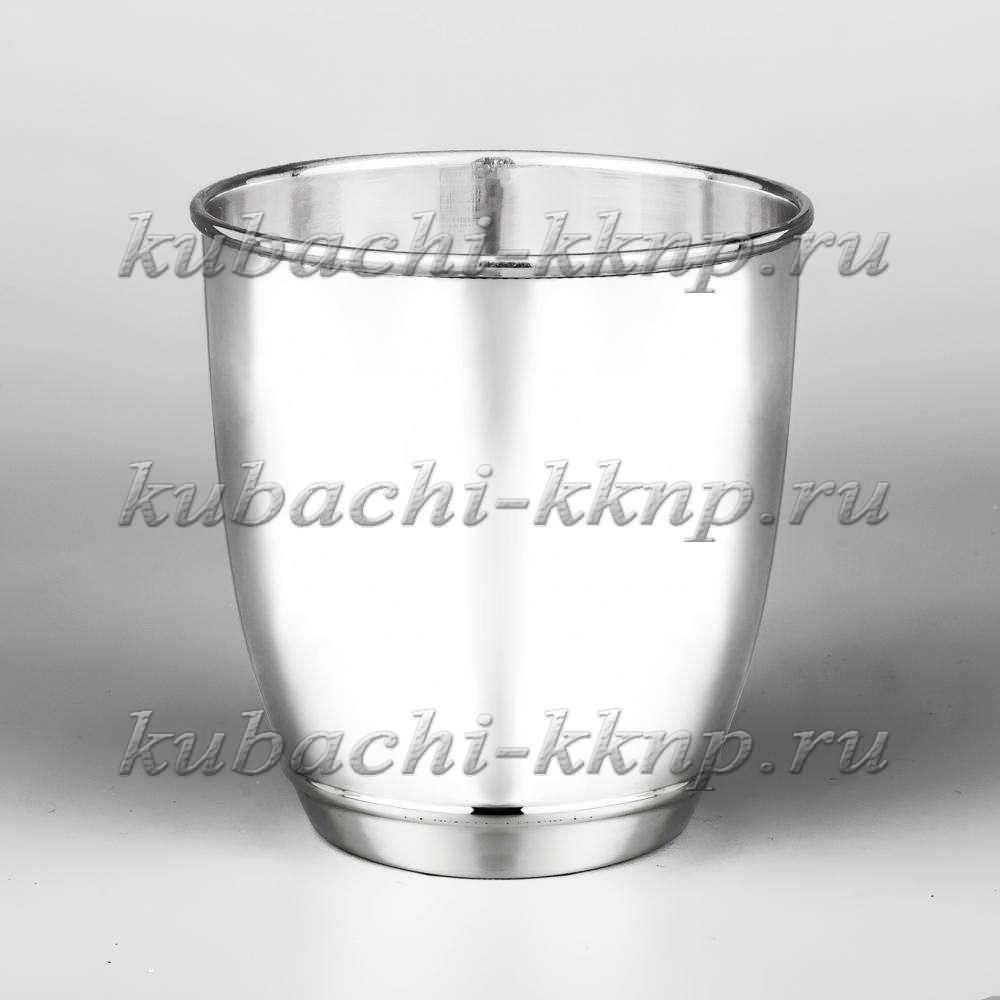 Глянцевый серебряный стакан Глянец, ст079 купить по цене 0 руб, с  доставкой по Москве и России