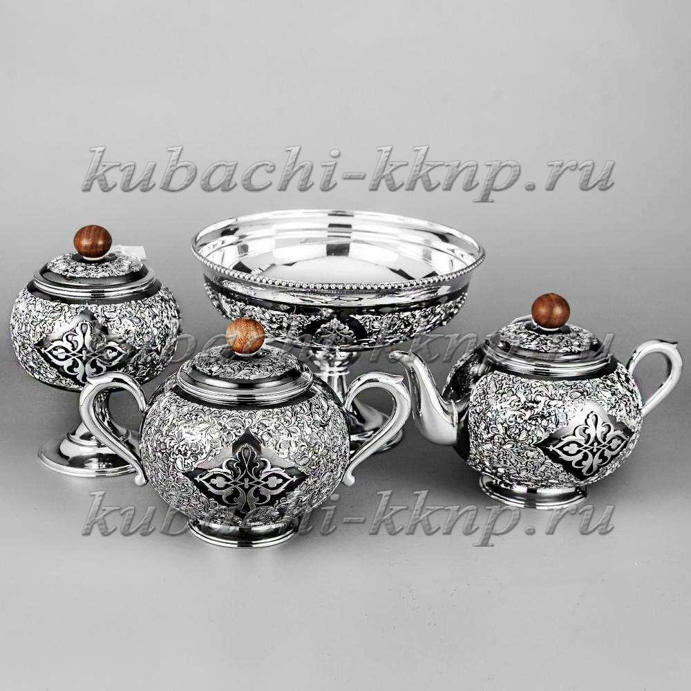 Чайный набор из серебра «Грация»