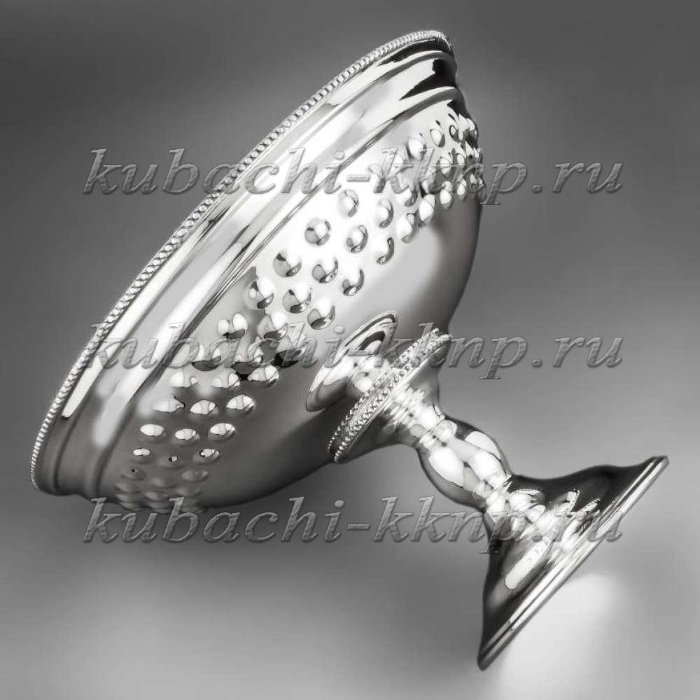 Серебряная вазочка-конфетница на ножке 