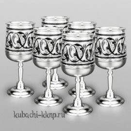 Набор серебряных бокалов 