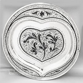 Серебряный поднос на свадьбу - ПДН062