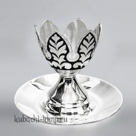 Серебряная подставка под яйцо(пашотница) на подставке - ПШ030