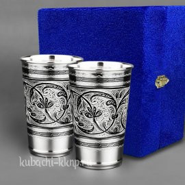 Набор серебряных стаканов на 200 мл - ст012-2
