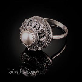 Женское серебряное кольцо с филигранью - к286