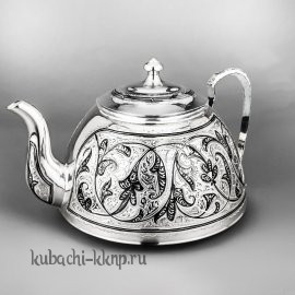 Большой заварочный серебряный чайник - ЧН053