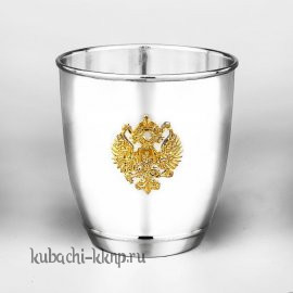 Серебряный стакан с гербом России - ст45