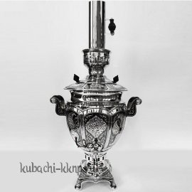 Серебряный самовар на дровах - см027