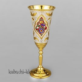 Фужер из серебра для шампанского «Финифть» - ф0034