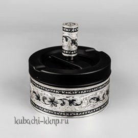 Серебряная пепельница из серебра 875 пробы - п00076