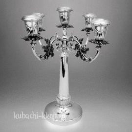 Серебряный подсвечник на пять свечей 
