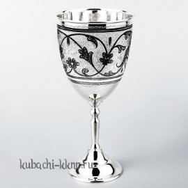  Фужер серебро с гравировкой и чернением - Ф00033