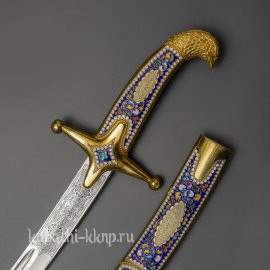 Сабля из серебра с эмалью и позолотой 