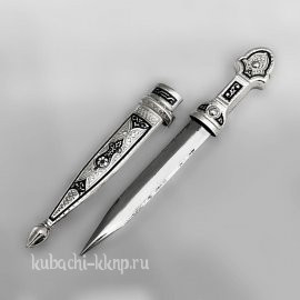 Кинжал-нож из серебра 