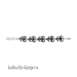 Серебряный браслет полностью ручной работы - Б0012