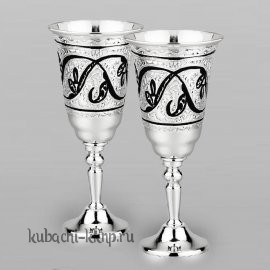 Набор из двух серебряных рюмок на 40 мл 