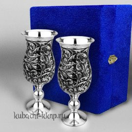 Набор эксклюзивных серебряных бокалов - ф118-2