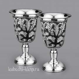 Набор серебряных бокалов для вина 