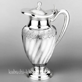 Большой серебряный кувшин с крышкой 