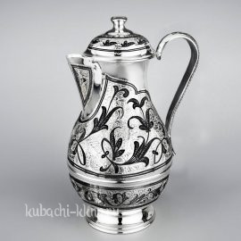 Небольшой оригинальный серебряный Кувшин для воды - КВ00047м