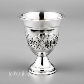 Серебряная стопка на ножке «Ромашка» - стп047