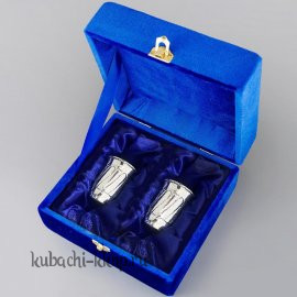 Набор (из двух) серебряных стопок 