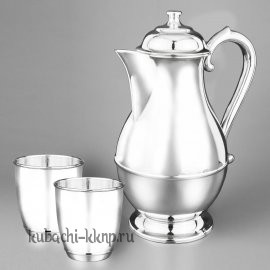 Глянцевый серебряный набор для воды/компота 