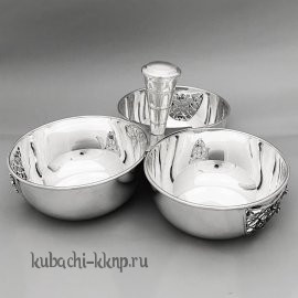 Серебряная конфетница-менажница - КФ203