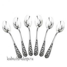 Набор серебряных ложек 925 пробы «Кубачи» - л014-6