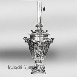 Серебряный самовар на дровах - см020