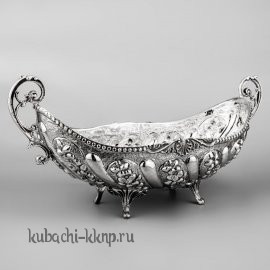 Серебряная конфетница - ладья «Весна» - кф150