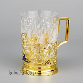 Позолоченный серебряный подстаканник  - ПД097