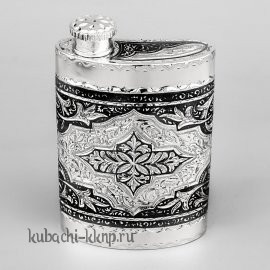 Небольшая фляга из серебра, 150 мл - фл079