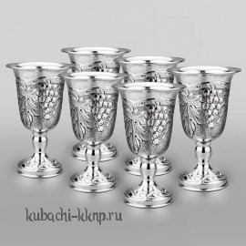 Набор серебряных бокалов для вина 