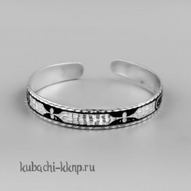 Тоненький серебряный браслет на руку - БР15