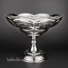 Ваза для фруктов из серебра - вз029