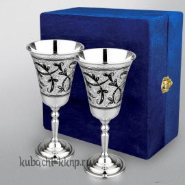 Набор серебряных бокалов из серебра «Колокольчик» - ф0010-2
