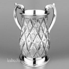 Серебряная кружка с двумя ручками - КР122